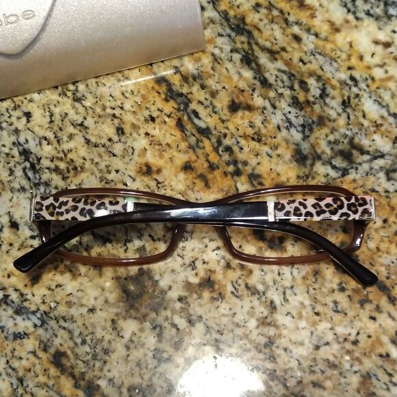 BEBE “ACCOMPLISHED” Eyeglasses Frame BB5003 52-16-135 Animal Leopard & Case - Picture 5 of 11